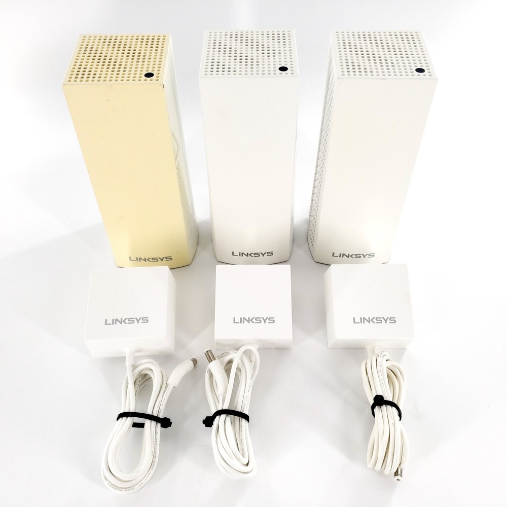 Linksys Velop WHW03 V2 Mesh WiFi Whole Home Dual-Band Router Lot Of 3 Tested